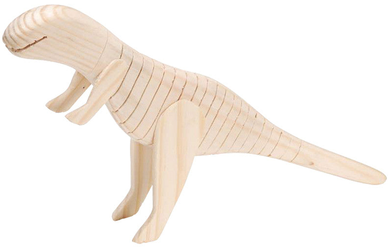 Wood Wiggle Animal 8" x 1.5" - Dinosaur