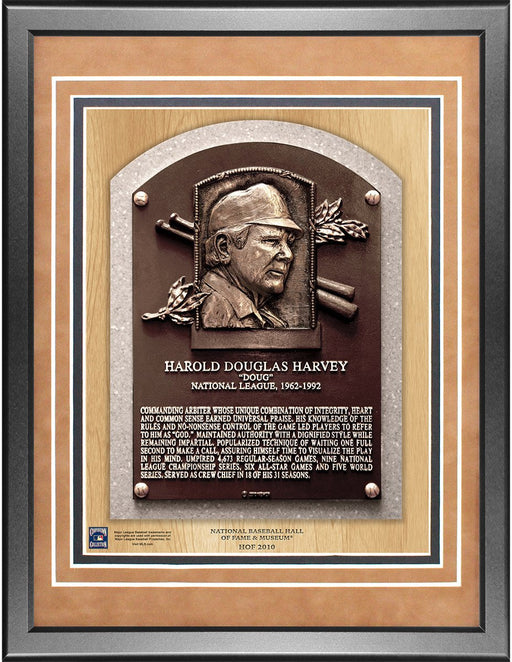 Doug Harvey 11x14 Framed Baseball Hall of Fame Plaque