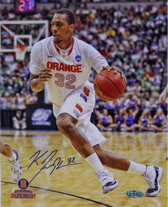 Kris Joseph Syracuse White Jersey Drive Vertical 8x10 Photo