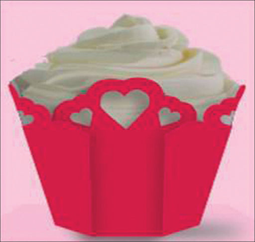 Baking Cups Eyelet with Hearts - 15 Ct