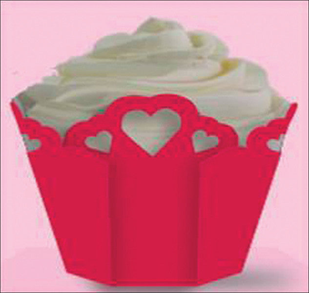 Baking Cups Eyelet with Hearts - 15 Ct