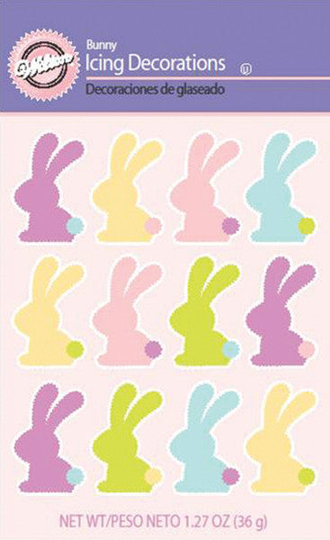 Silhouette Bunny Icing Decorations - 12 Ct. Baking Supplies