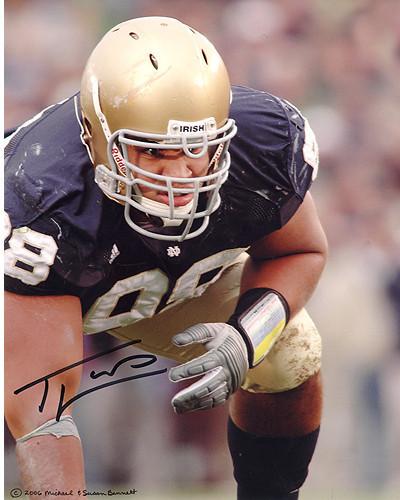 Trevor Laws in a Three Point Stance 11x14 Photo