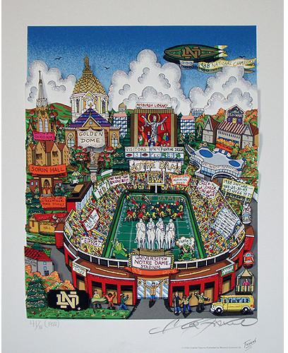 Charles Fazzino Notre Dame 1988 Championship Commemorative Pop Art (uns)