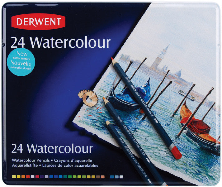 Derwent Watercolor Pencil Tin - 24 Ct