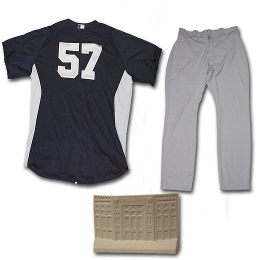 Mike Harkey 2013 Team Issued Set - Away BP Jersey & Grey Pants