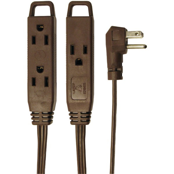 3 OUT 8FT EXT CORD BROWN-