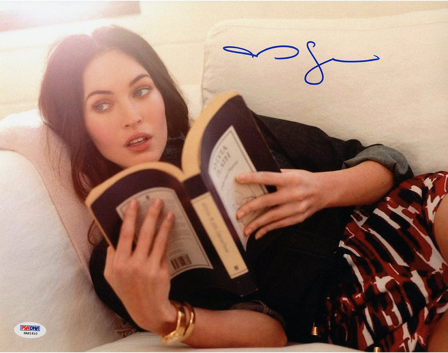 Megan Fox Signed Reading Book 11x14 Photo (PSA/DNA)