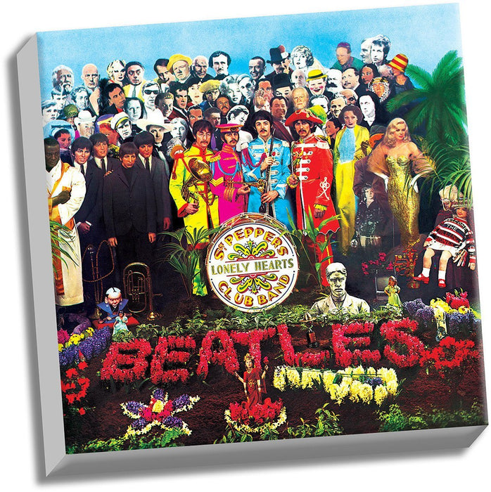 The Beatles Sgt Peppers Lonely Hearts Club Band 20x20 Stretched Canvas