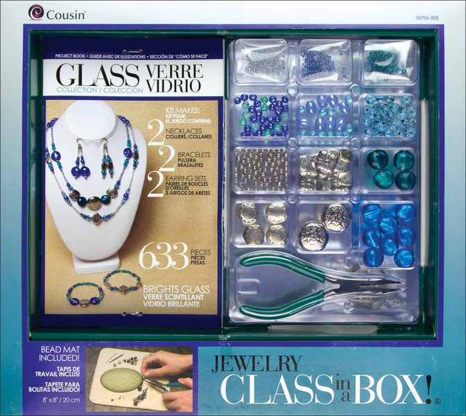 Jewelry Class in A Box Kit - Bright Glass