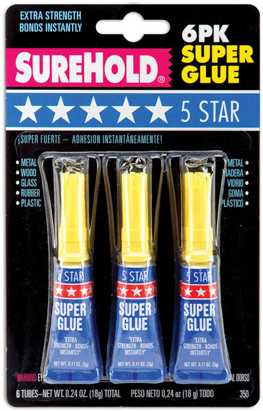 5 Star Super Glue 6 Piece Set - 0.24 oz.