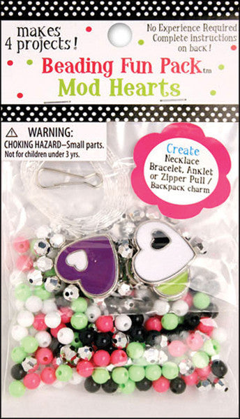 Beading Fun Packs Mod Hearts - Assorted Colors