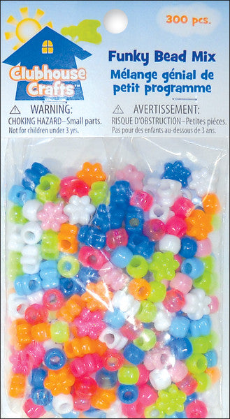 Clubhouse Crafts Assorted Color Bead Mix - 300 Ct