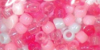 Clubhouse Crafts Bead Mix - Pink and White Hearts