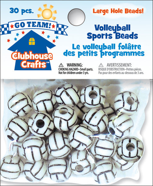 Clubhouse Sports Beads 30 Piece Set - Volleyball