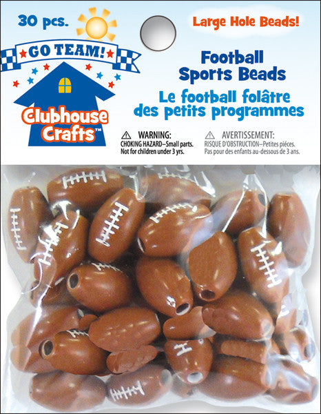 Clubhouse Sports Beads 30 Piece Set - Football