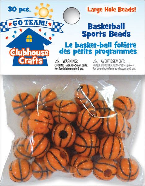 Clubhouse Sports Beads 30 Piece Set - Basketball