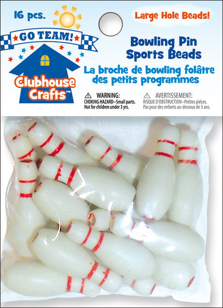 Clubhouse Sports Beads 16 Piece Set - Bowling Pins