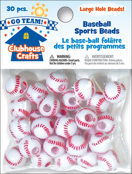 Clubhouse Sports Beads 30 Piece Set - Baseball