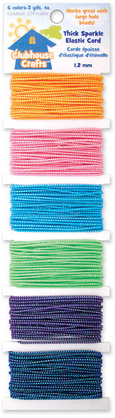 Thick Sparkle Elastic Cord - 6 Colors