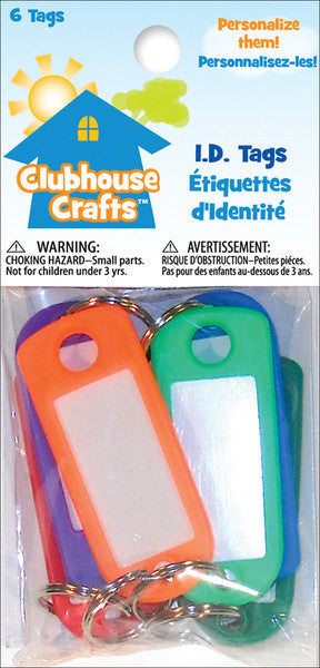 Clubhouse Crafts Multi Color I.D. Tags - 6 Ct