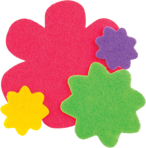 Flowers Stick It Felt Shapes - 24 Ct