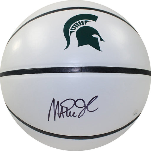 Magic Johnson Signed Michigan State Spartans White Panel Basketball