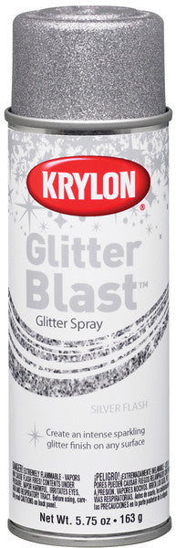 Glitter Blast Aerosol Paint 5.75 Oz-Silver Flash