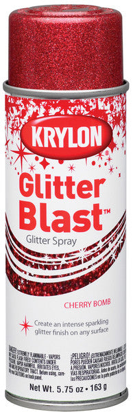 Glitter Blast Aerosol Paint 5.75 Oz-Cherry Bomb