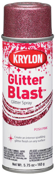 Glitter Blast Aerosol Paint 5.75 Ounces-Posh Pink