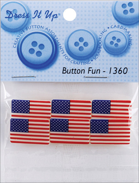 Dress It Up Embellishments - Button Fun Flags