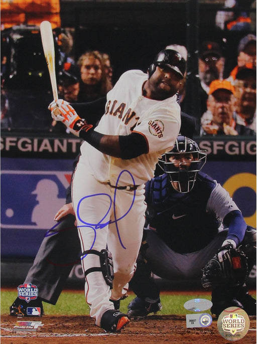 Pablo Sandoval Signed 8x10 World Series Photo Straight Ahead