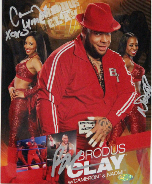 Brodus Clay w/ Ladies Signed 8x10 Photo (Signed in Silver)