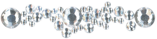 Crystal Cluster Round Clear Stickers - 3 Ct