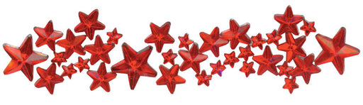 Crystal Cluster Red Star Stickers - 3 Ct