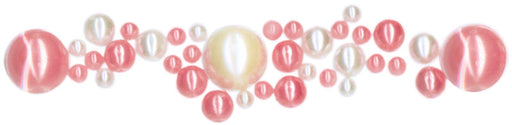 Natural Pearl, Light Pink and Pearl Crystal Round Sticker - 3 Ct