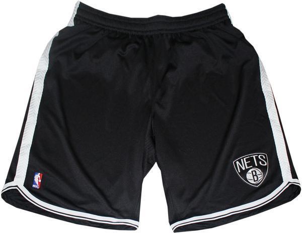 Mason Plumlee Shorts - Brookyln Nets 2013 - 2014 Game Used #1 Black and White Shorts (XL)