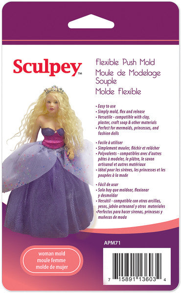 Sculpey Flexible Push Mold-Woman Doll