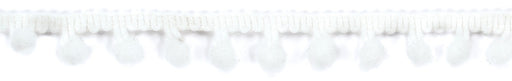 Ribbon .5"-Pompom/White