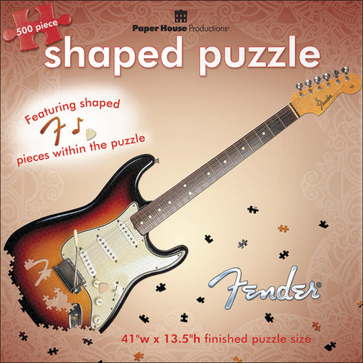 Jigsaw Shaped Puzzle 41"X13.5"-Fender Stratocaster