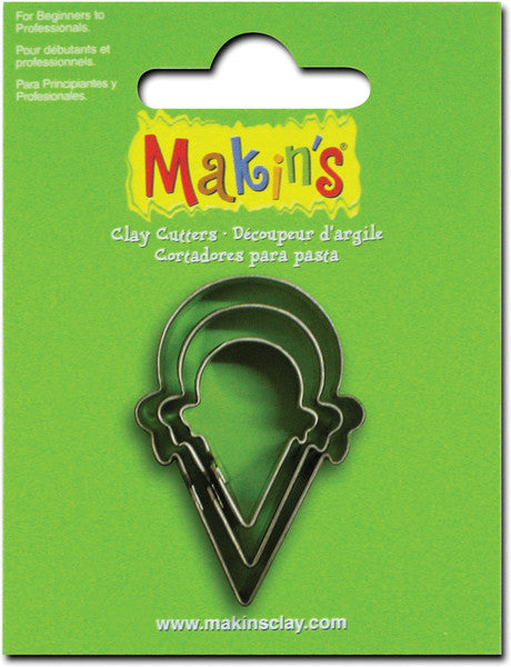 Makin's Clay Cutters 3 Piece Set - Ice Cream Cone