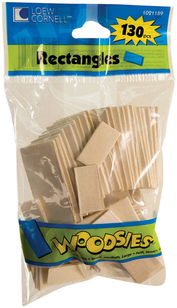 Woodsies Rectangles 130/Pkg