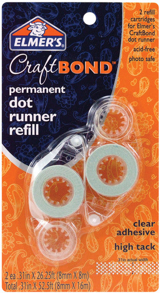 Elmer's High Tack Dot Runner Refill 2Pk-Permanent