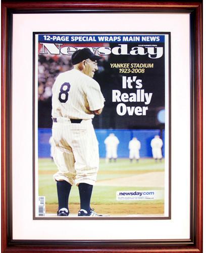 Yogi Berra Last Game at Yankee Stadium Framed Newsday 16x20 Print