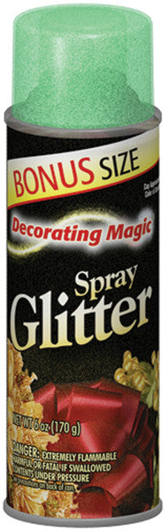 Decorating Magic Spray Glitter 6 Ounces-Green