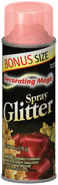 Decorating Magic Spray Glitter 6 Ounces-Red