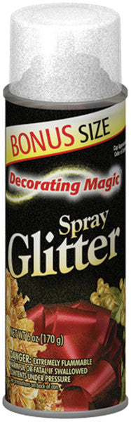 Decorating Magic Spray Glitter 6 Ounces-Silver