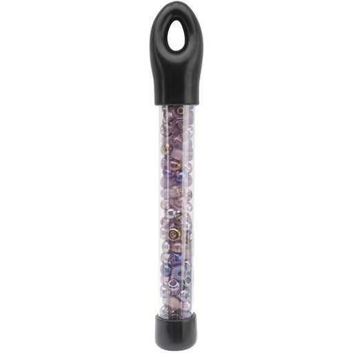 Glass Bead Tubes 24 Grams-2/0 Lavender Mix