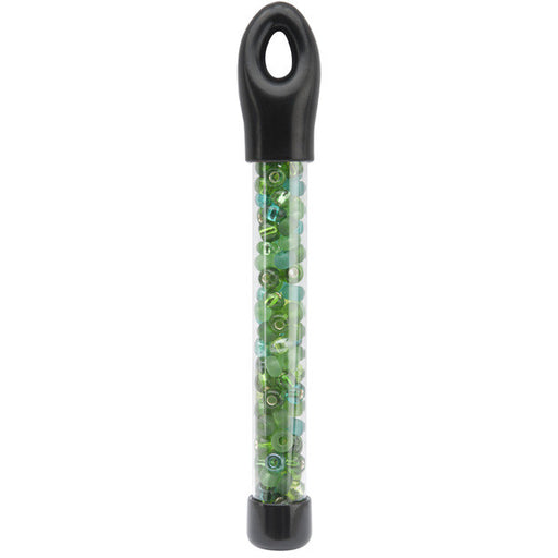 Glass Bead Tubes 24 Grams-2/0 Green Mix