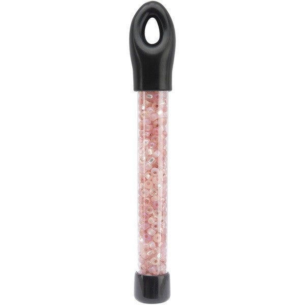 Glass Bead Tubes 24 Grams-6/0 Rose Mix